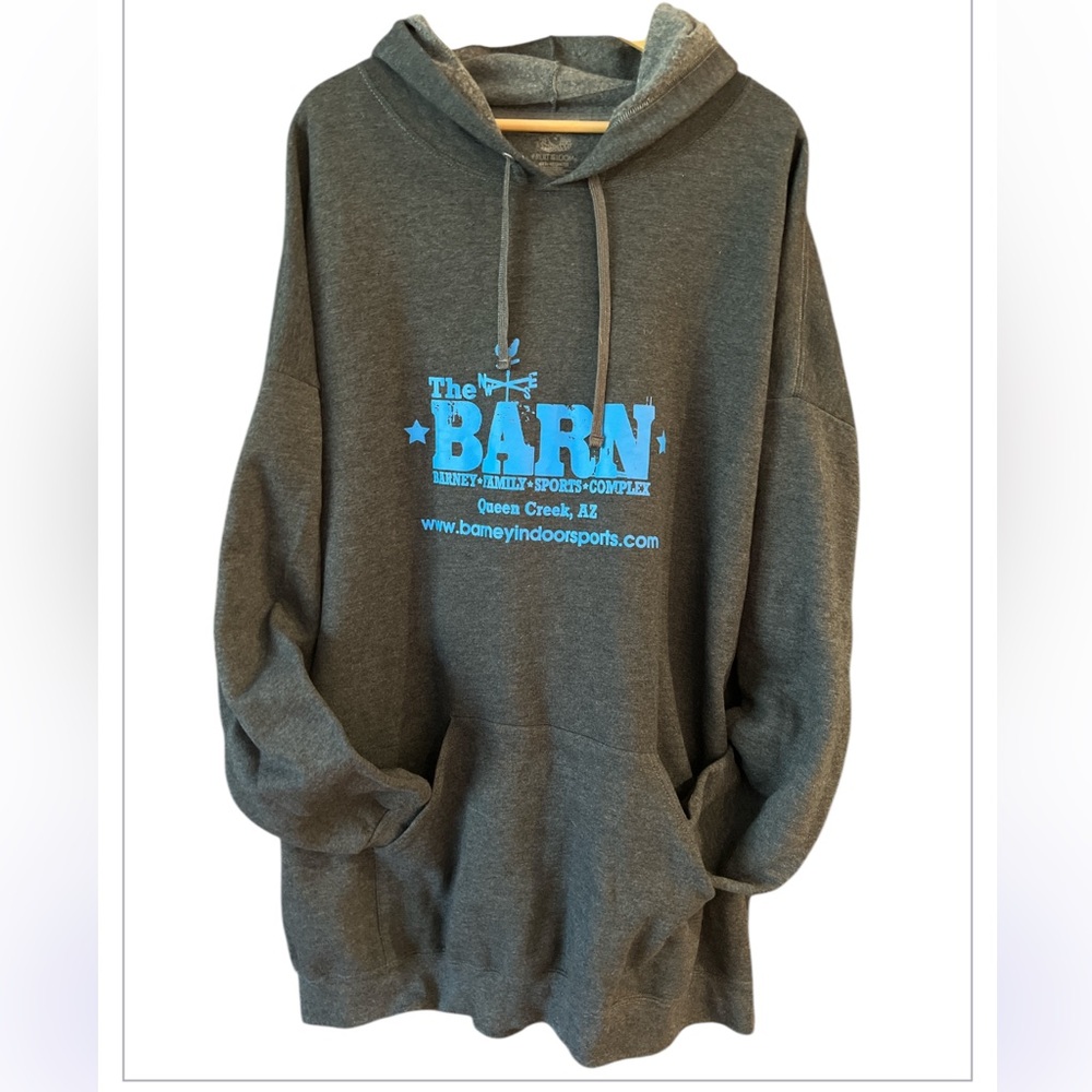 Fruit of the Loom Hoodie Heather Grey w/ Design Size 4XB Pullover Athleisure
